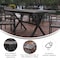 Flash Furniture Gray/Gray 59in x 35.5in Cross Frame Patio Table SB-TB288-GRY-GG - alternate 9